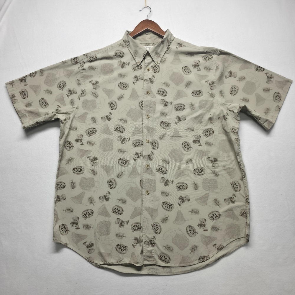 Outfitters Roundtree‎ & Yorke Men's Short Sleeve Fly Fishing Shirt Size XL